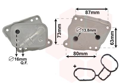 VAN WEZEL Eļļas radiators, Motoreļļa 06003412